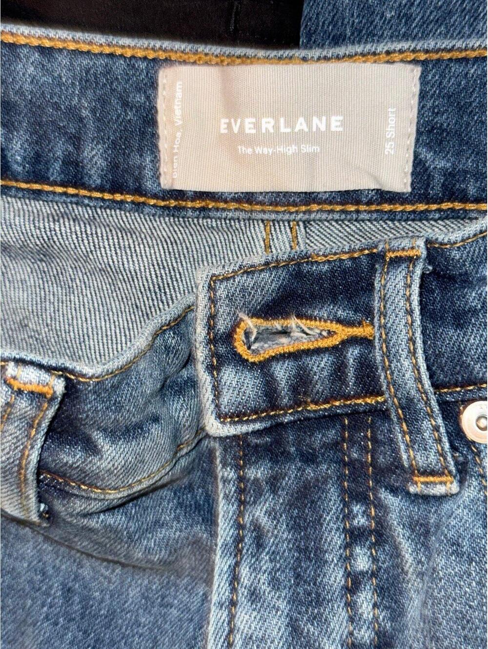 Everlane The Way High Slim Jeans 25 Short NWT High Rise Low Stretch Denim - Picture 5 of 7
